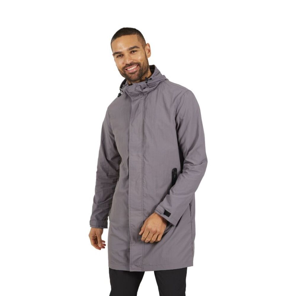 Brave Soul Mens Lightweight Full Zip Parka / Gray
